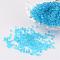 12/0 Glass Seed Beads, Transparent, Round, Deep Sky Blue, 2mm, Hole: 1mm, about 3100pcs/50g