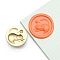Round Brass Stamp Heads, Golden, Cat Shape, 25mm