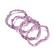 Natural Rose Quartz Bead Stretch Bracelets&nbsp;X-BJEW-K213-30-1