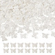 200個のABS模造真珠ビーズ  蝶  11x14x3.5mm  穴：1.8mm&nbsp;OACR-TA0003-84B-1