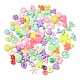プラスチックビーズ  混合図形  ミックスカラー  6~24x6~24x3~12mm  穴：1.5~4mm  約1665個/500g&nbsp;KY-Z003-27-1
