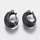 Brass Micro Pave Cubic Zirconia Enhancer Shortener Bails&nbsp;ZIRC-E138-06B-1
