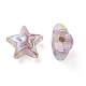 UV Plating Rainbow Iridescent Transparent Acrylic Beads&nbsp;OACR-C007-06F-2