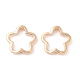 Ccbプラスチックビーズフレーム  花  ゴールドカラー  16x3mm  穴：1.4mm  内径：10x14mm&nbsp;CCB-N006-50G-1