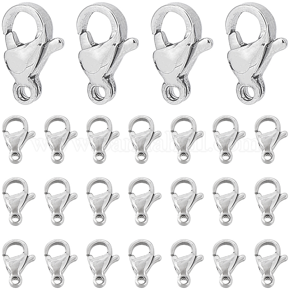 Tagger Clasp Wholesale 100Pcs 304 Stainless Steel Lobster Claw Clasps - Pandahall.com