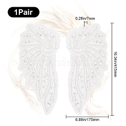 2Pcs 2 Styles Polyester Embroidery Sew on Appliques&nbsp;DIY-CY0001-02A-01
