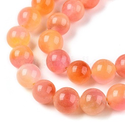 Dyed Natural White Jade Beads Strands&nbsp;G-T138-8mm-210-32