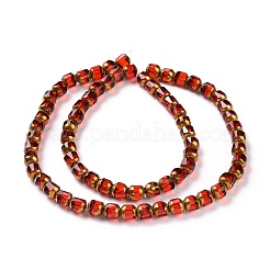 Electroplated Transparent Glass Beads Strands&nbsp;GLAA-P003-C01