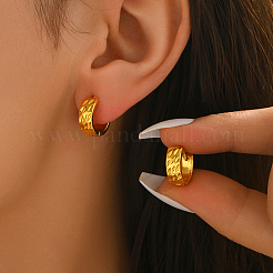 Leaf Pattern Brass Hoop Earrings&nbsp;MB2194