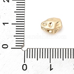 ナゲット 真鍮ビーズ  18KGP本金メッキ  8.5x6.5x6.5mm  穴：1.2mm&nbsp;KK-F889-01G-05
