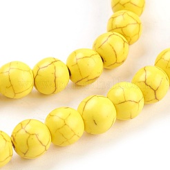Synthetic Turquoise Beads Strands&nbsp;TURQ-G106-8mm-02I