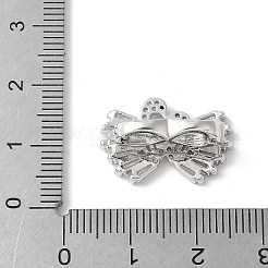 Swan Brass Micro Pave Cubic Zirconia Fold Over Clasps&nbsp;KK-D324-30P