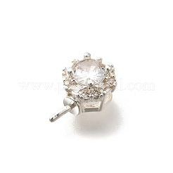Brass Micro Pave Cubic Zirconia Peg Bails&nbsp;KK-K378-69S
