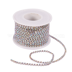 Brass Rhinestone Strass Chains&nbsp;CHC-T001-SS10-02S