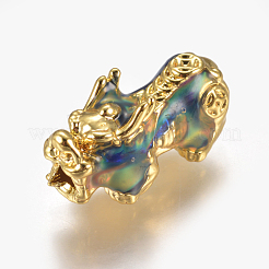 Alloy Enamel Beads&nbsp;PALLOY-L213-01G
