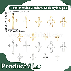 108Pcs 18 Styles Brass Pendants&nbsp;KK-WR0001-25