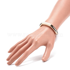 女性のためのアクリル製のカーブチューブ ビーズ ストレッチ ブレスレット  ラベンダー  内径：2-1/8インチ（5.3cm）&nbsp;BJEW-JB08438-03