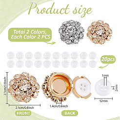 Brass Rhinestone Cufflinks & Acrylic Shirt Buttons Sets&nbsp;BUTT-PH0001-47