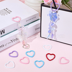 30Pcs 5 Colors Paint Spraying Iron Split Rings&nbsp;DIY-SC0029-16