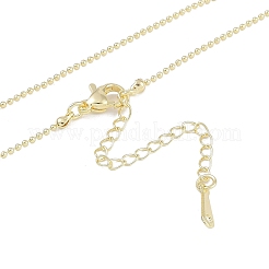 女性用真鍮ボールチェーンネックレス  18KGP本金メッキ  17.40インチ（44.2cm）  1.2mm&nbsp;NJEW-U008-03G