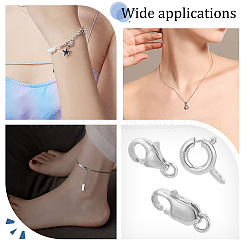 9Pcs 9 Style 925 Sterling Silver Clasps&nbsp;STER-BBC0001-17A