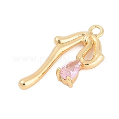 Brass Micro Pave Cubic Zirconia Pendants&nbsp;LS-ZIRC-P122-05C-G02