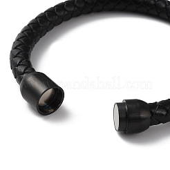 Leather Braided Round Cord Bracelet&nbsp;BJEW-F460-03EB