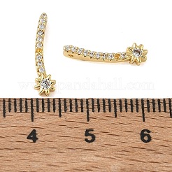 Brass Pave Clear Cubic Zirconia Pendants&nbsp;CU-CBA9FFD-11G-01