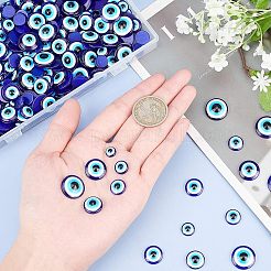 Resin Evil Eye Cabochons&nbsp;CRES-NB0001-15