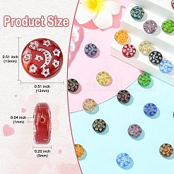26Pcs 13 Colors Transparent Lampwork Beads&nbsp;LAMP-CJ0002-35
