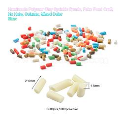 8000Pcs 8 Colors Handmade Polymer Clay Sprinkle Beads&nbsp;CLAY-YW0001-13C