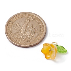 50 個 5 色のガラスチャーム  真鍮のループを有します  フラワーオブライフ  プラチナ  13x14.5x11mm  穴：2.2mm  10pc /カラー&nbsp;PALLOY-JF02301-01-S
