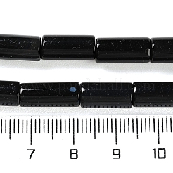 天然ブラックオニキス(染色&加熱)ビーズ連売り  コラム  12~13x5.5~6mm  穴：1.2mm  約30個/連  14.96''（38センチメートル）&nbsp;G-NH0019-A01-01