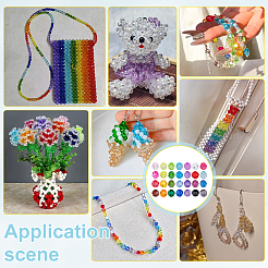1960Pcs 28 Colors Transparent Acrylic Beads&nbsp;TACR-PH0001-97