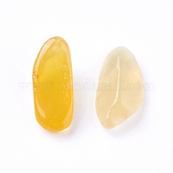 天然黄色瑪瑙ビーズ  染め  ドリルなし/穴なし  チップ  7~13x6~7x3~5mm  約100 G /袋&nbsp;G-I221-06