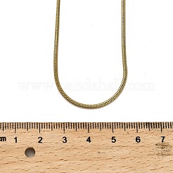 1.5mm 304 ステンレススチール ラウンド スネーク チェーン ダブルレイヤー ネックレス レディース メンズ  ゴールドカラー  47.64インチ（121cm）&nbsp;LS-NJEW-Q028-02G
