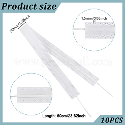 帽子アクセサリー用の調節可能なポリエステル製汗止めバンド  ホワイト  600x30x1.5mm&nbsp;FIND-WH0152-721C