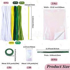 DIY Chenille Stem Tinsel Garland Craft Kits&nbsp;DIY-SC0033-14C