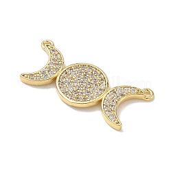 Brass Micro Pave Clear Cubic Zirconia Pendants&nbsp;KK-A300-10A-G