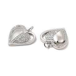 Brass Micro Pave Cubic Zirconia Pendants&nbsp;KK-E068-VB171