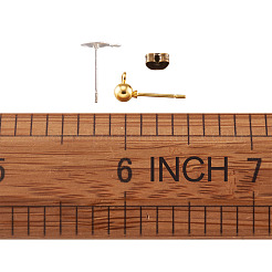 Brass Stud Earring Findings&nbsp;KK-TA0007-78