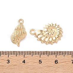 海の動物の合金ペンダント  ゴールドカラー  混合図形  13.5~25.5x8.5~22x2~5.5mm  穴：1.4~2mm&nbsp;FIND-Z102-01G-02