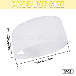 調節可能なポリエステル製シェフハット  男性用調理帽子  ホワイト  190x87mm  内径：190mm&nbsp;AJEW-WH20064-27A