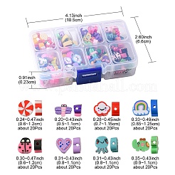 160Pcs 8 Style Handmade Polymer Clay Beads&nbsp;CLAY-YW0001-72