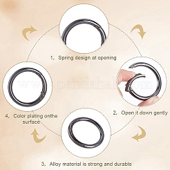 10Pcs Alloy Spring Gate Rings&nbsp;FIND-SP0001-38B