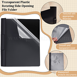 5Bags Transparent Plastic Rotating Side-Opening File Folder&nbsp;AJEW-WA0002-01