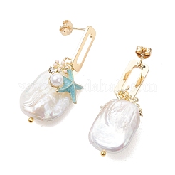 Natural Keshi Pearl Stud Dangle Earrings&nbsp;EJEW-JE07224
