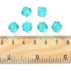 透明なアクリルビーズ  ランタン  ターコイズ  8.5x10x9.5mm  穴：1.5mm  約1290個/500g&nbsp;TACR-S154-20A-68