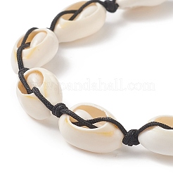 Natural Cowrie Shell Braided Beaded Anklets&nbsp;AJEW-AN00516-02