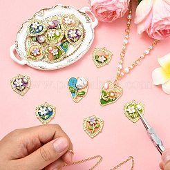 10Pcs Alloy Enamel Pendants&nbsp;ENAM-SZ0004-60